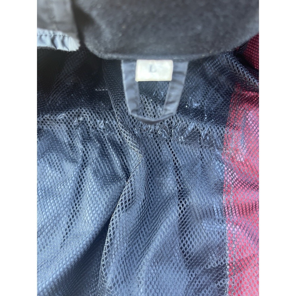 Motoboss Motorcycle Men's Packable Waterproof‎ Jacket Large Black Red Packable - Picture 10 of 11